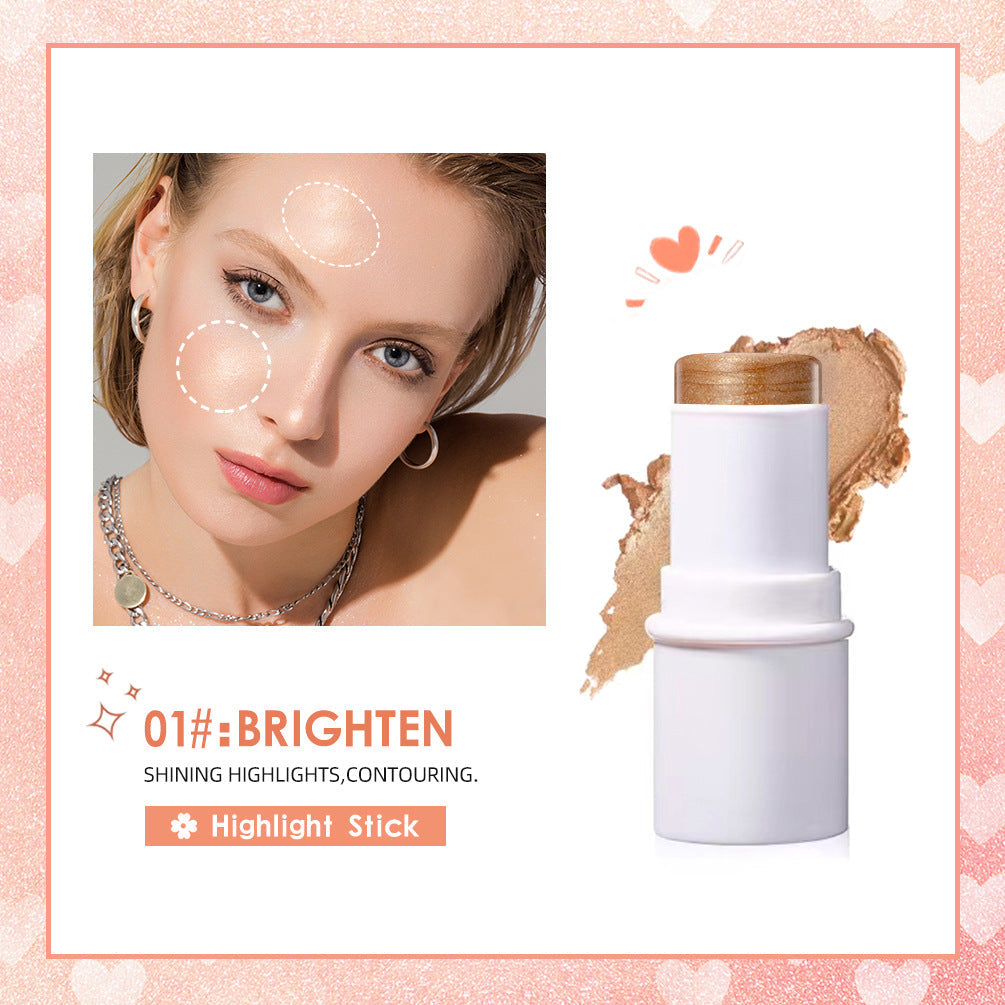 QIBEST Barra de Maquillaje Multifuncional - Iluminador, Rubor y Contorno