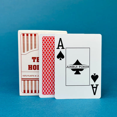 Texas Hold'em PVC waterproof poker, coarse frosted, pro - authorized, wide & large - printed - Korvel