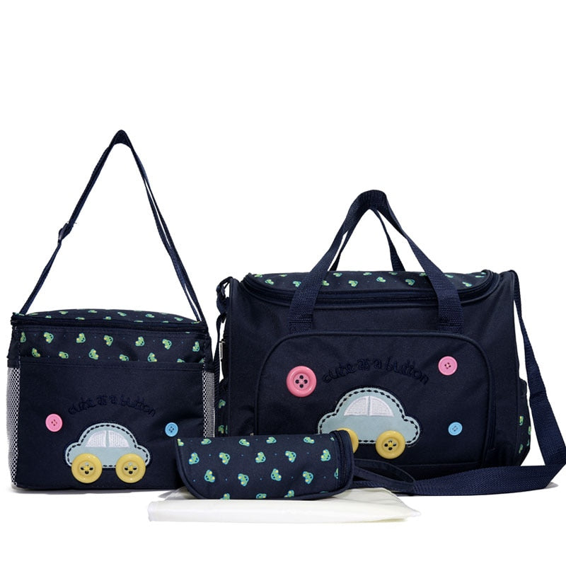 4-Piece Fashion Infant Diaper Bag Set for Moms