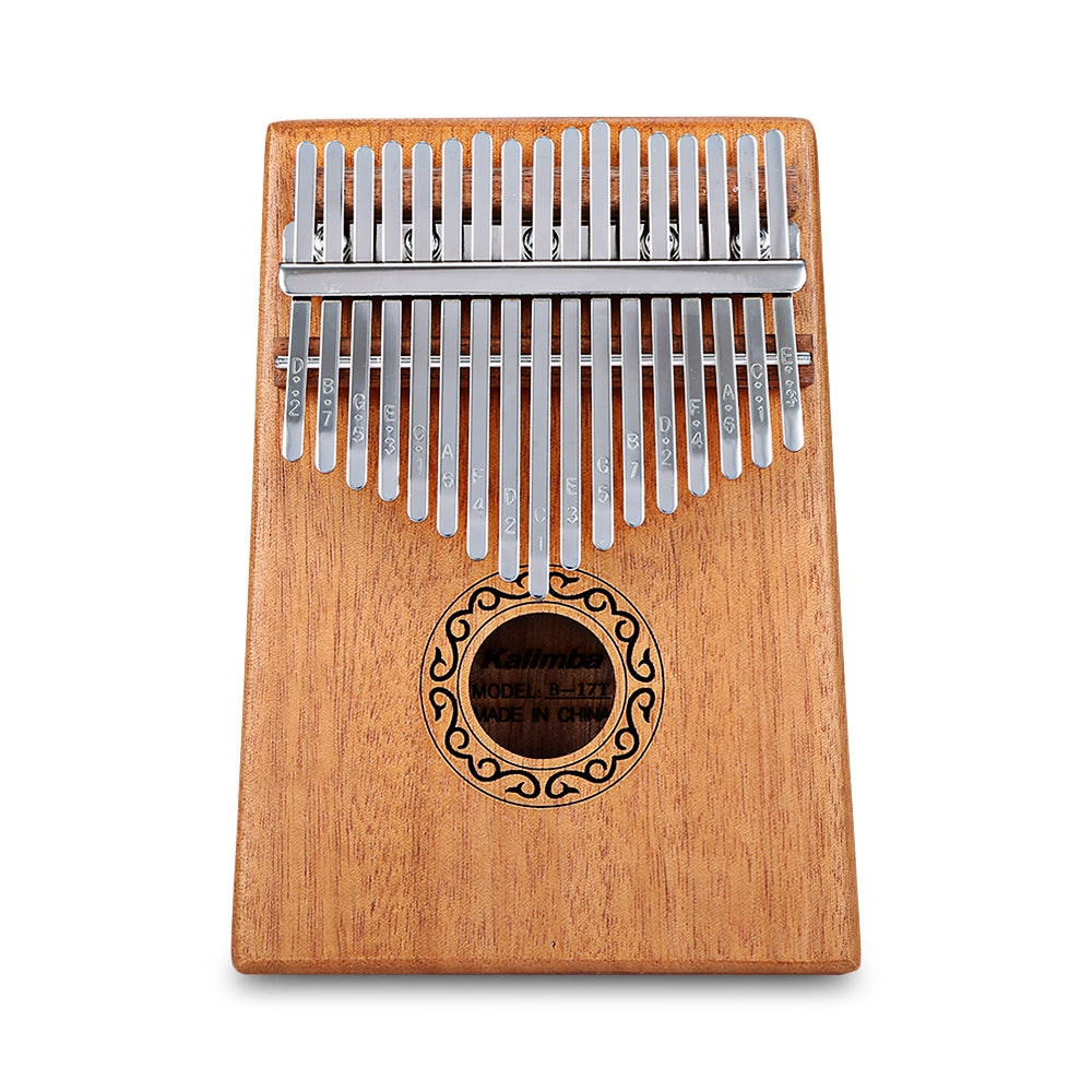 B - 17T 17 Keys Kalimba Thumb Piano Mahogany Body Musical Instrument - Korvel