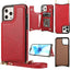For iPhone 14 phone leather case Crazy Horse Apple 13 phone case Creative max skin insert card protective case - Korvel