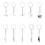 Israel Palestine Map Flag Drip Oil Stainless Steel Keychain Fashion Men's and Women's Stainless Steel Keys - Korvel