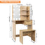 Elegant Bedroom Vanity Set with LED Mirror and Storage