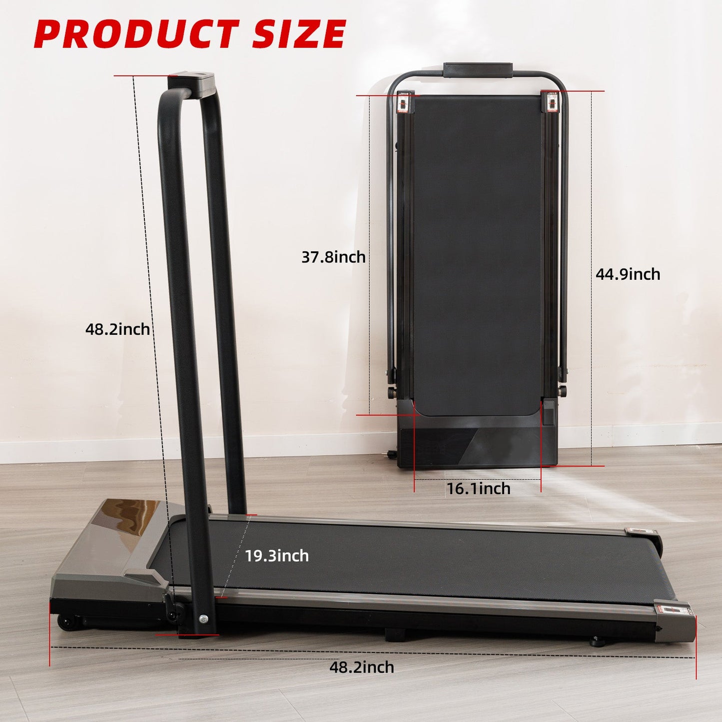 Flatbed walker with armrests black - Korvel