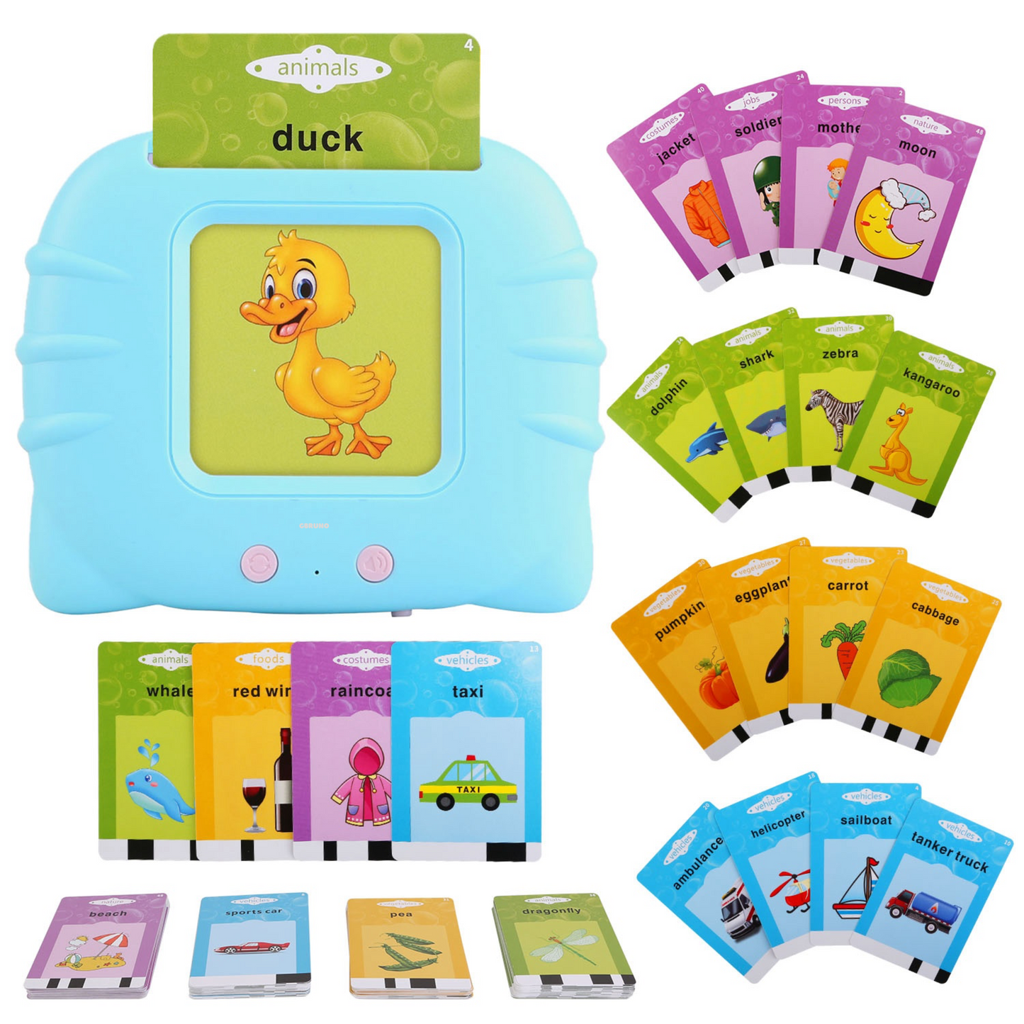 GBruno 224 Words Kid Flash Cards