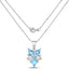4.65 Carat Genuine Blue Topaz Pendant in Sterling Silver