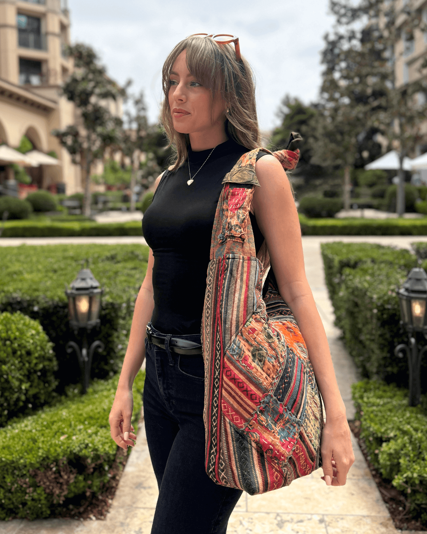 Bolso Hobo de Parchwork Acolchado de la Colección Kathmandu