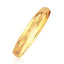 Classic Floral Carved Bangle in 14k Yellow Gold