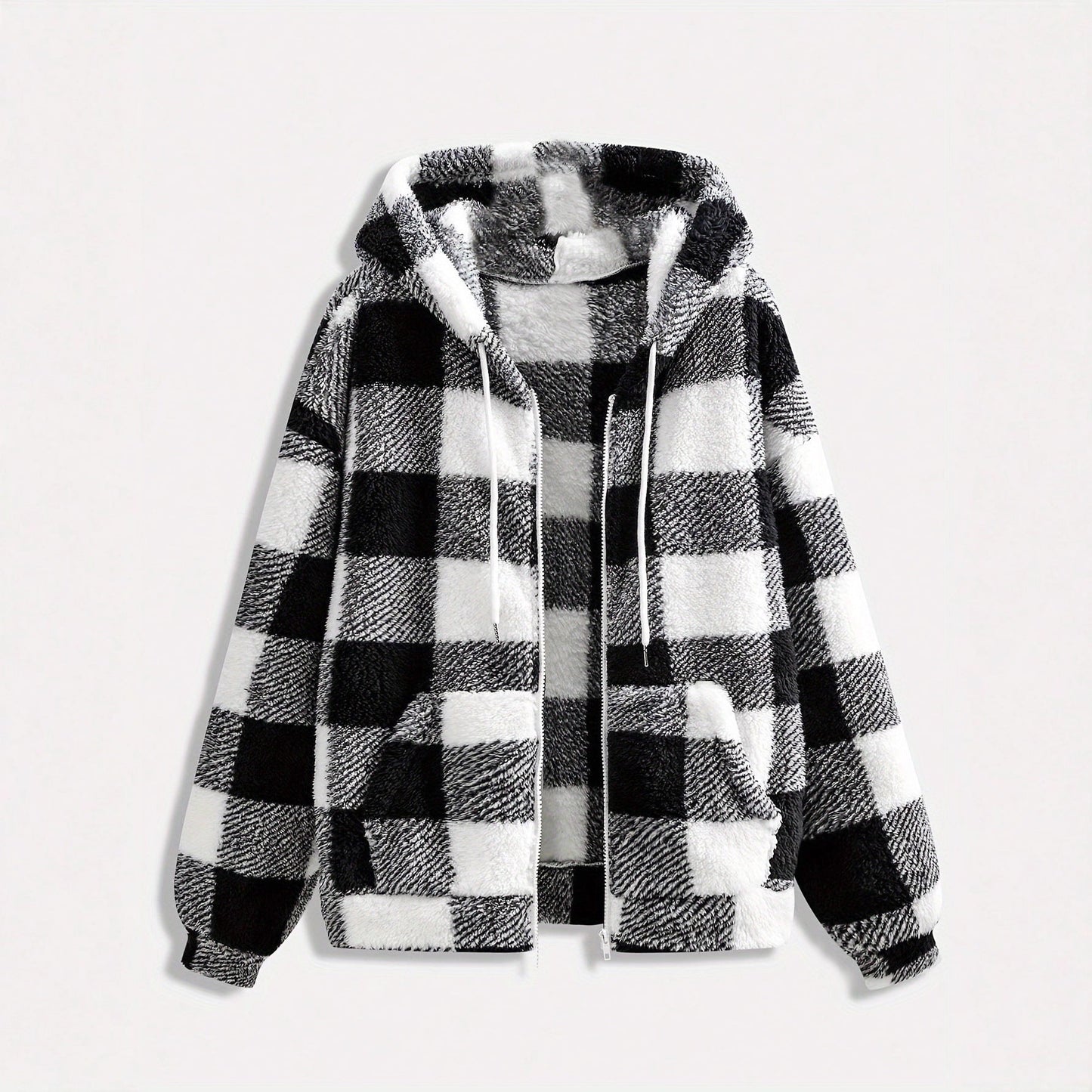 Sudadera de felpa con cremallera casual y elegante de manga larga