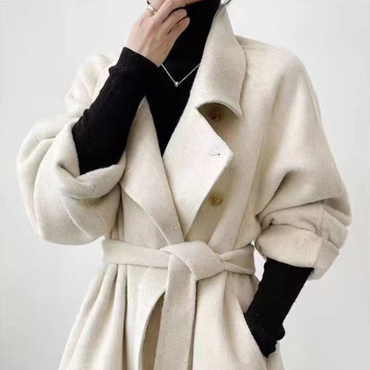 Loose-Fitting Double-Faced Cashmere Overcoat