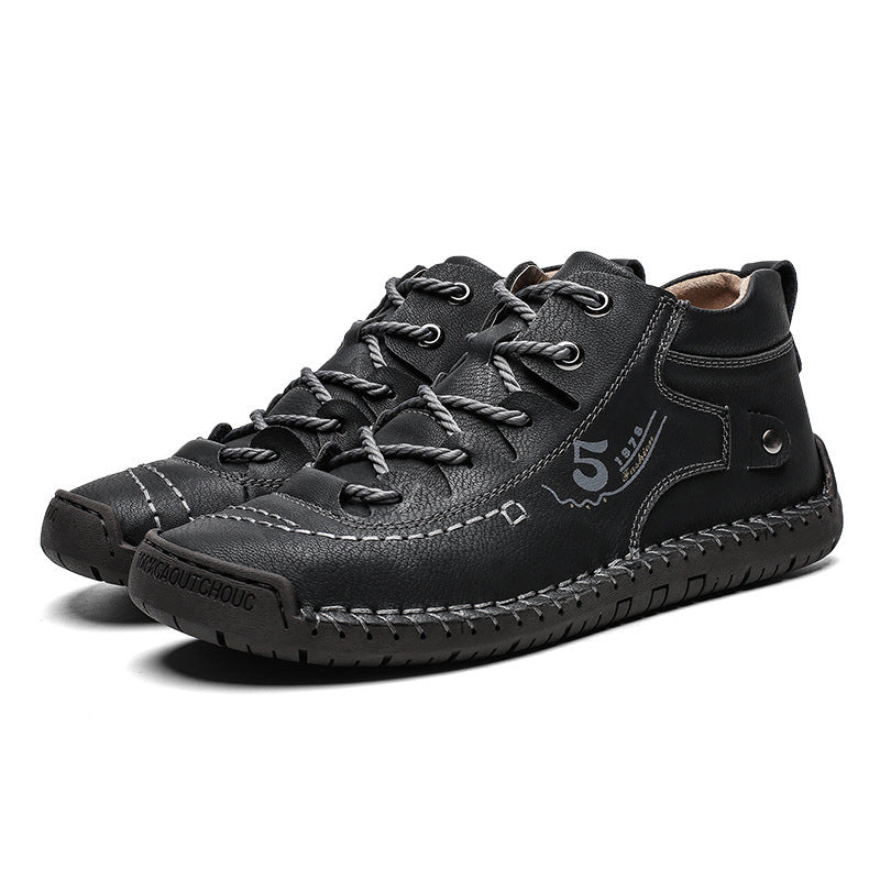 Men's Casual Hand-Stitched Low Top Martin Boots