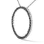 Collier Pendentif Ouvert en Argent Sterling .925 avec Diamants Noirs