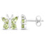 Pendientes de Peridoto Genuino de 1.00 Quilate en Plata Esterlina .925