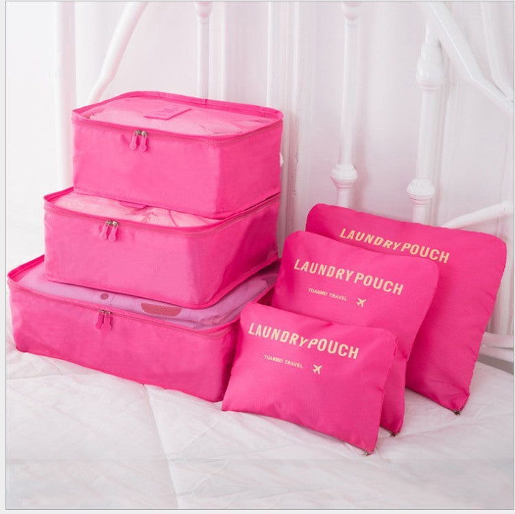 6-Piece Travel Storage Bag Set for Organized Packing