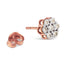 Pendientes de Stud Florales de Diamante en Oro Rosa de 10K