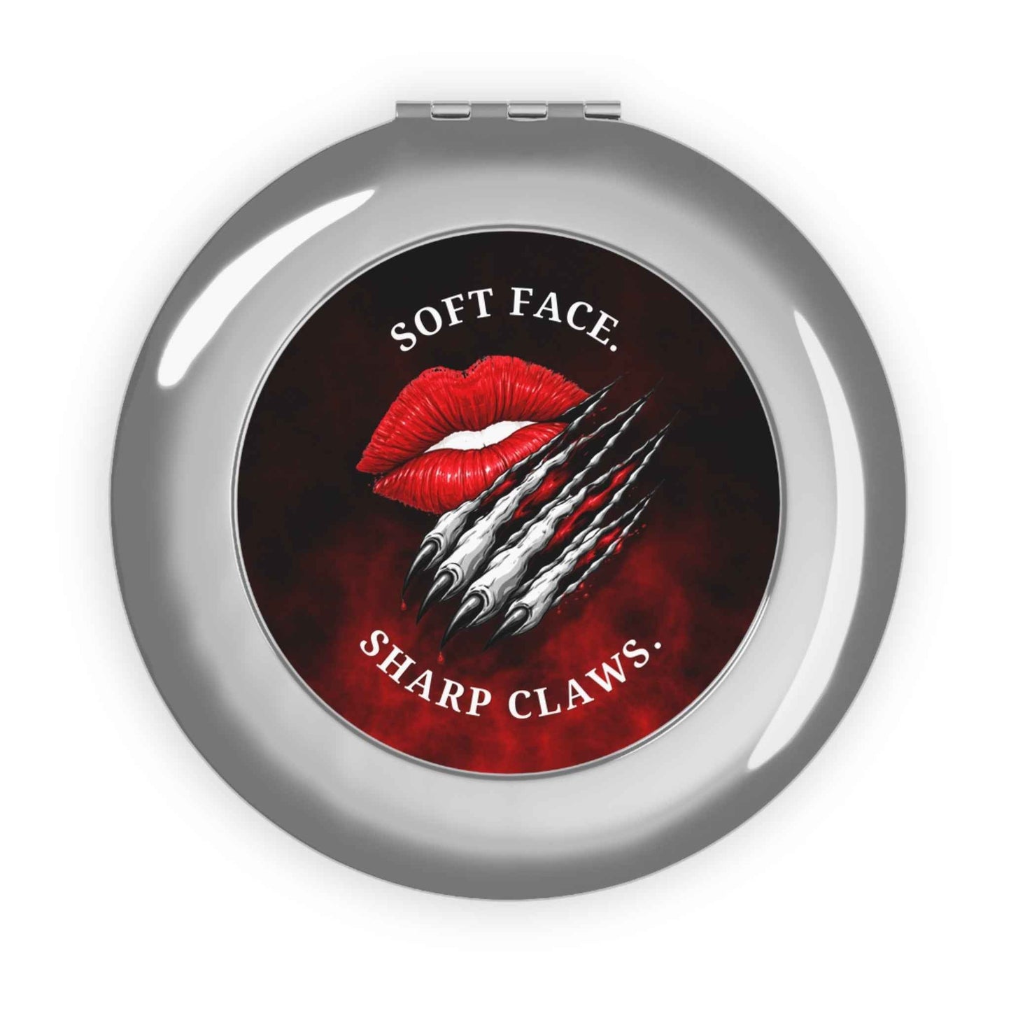 Soft Face, Sharp Claws Compact Mirror