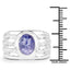 3.55 Carat Genuine Tanzanite Sterling Silver Engagement Ring