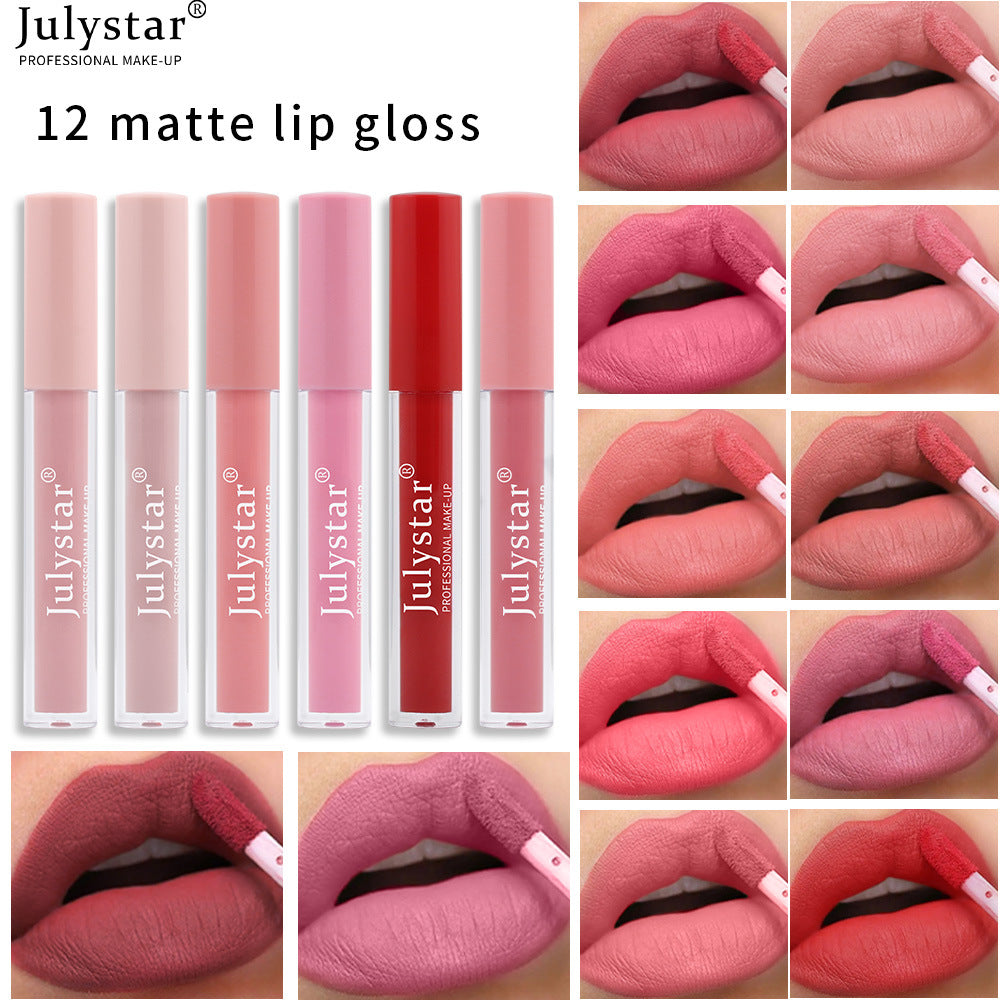 Fog Matte Makeup Free Ice Cream Lip Glaze Velvet Does Not Stick To Lip Mud - Korvel