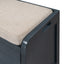 TREXM Storage Bench with Removable Basket and 2 Drawers, Fully Assembled Shoe Bench with Removable Cushion (Navy) - Korvel