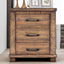 Rustic Three Drawer Reclaimed Solid Wood Framhouse Nightstand - Korvel