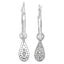 0.28 Carat Genuine White Diamond Sterling Silver Earrings