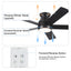 52" Low Profile Ceiling Fan with Lights - Korvel