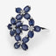 3.40 Carat Genuine Blue Sapphire Sterling Silver Engagement Ring