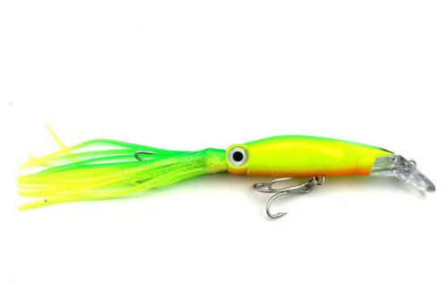LEO Lifelike Big Octopus Squid Jig Fishing Lure 14cm/40g Hard Plastic Artificial Bait - Korvel