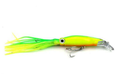 LEO Lifelike Big Octopus Squid Jig Fishing Lure 14cm/40g Hard Plastic Artificial Bait - Korvel