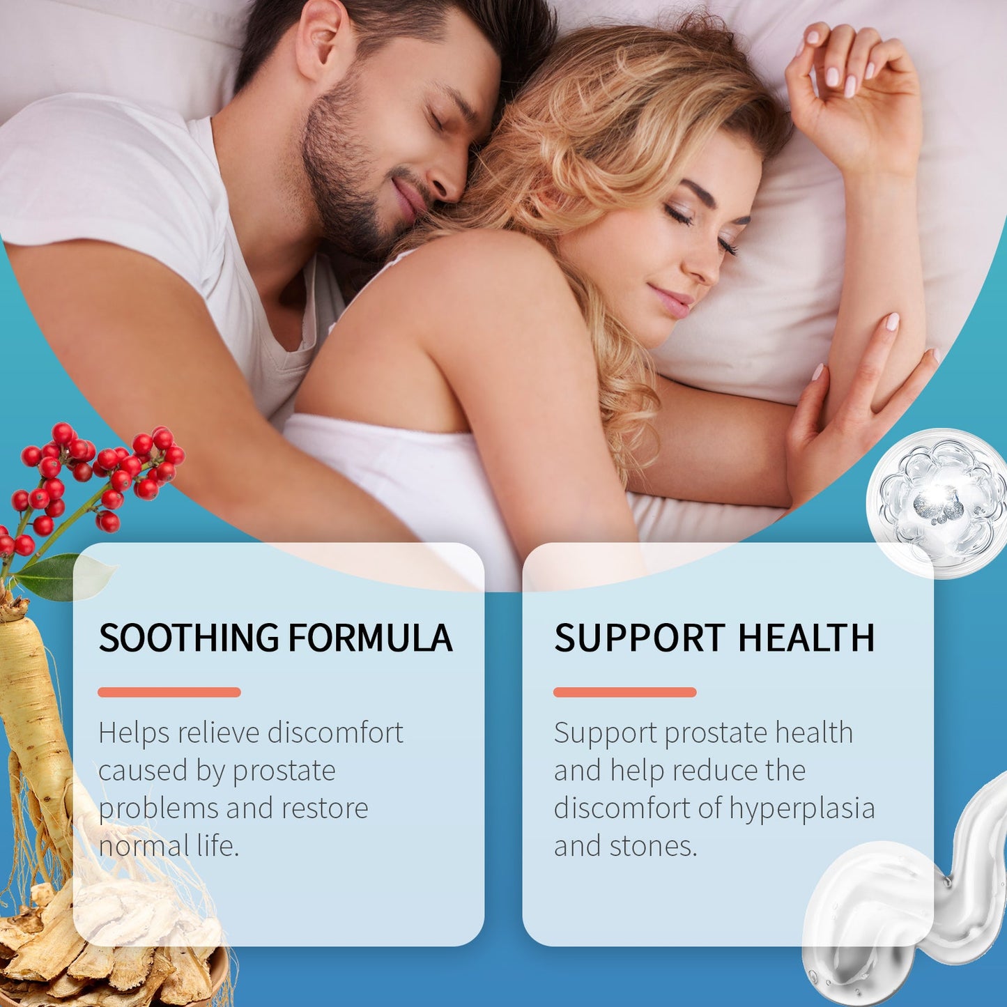 Men's Care Gel Gentle Ingredients Moisturize And Moisturize Daily Massage Body Care Gel - Korvel