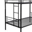 Premium Bunk Bed with Dual Ladders and Guardrail - Black