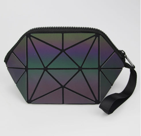 Fashion Geometric Cosmetic Bag for Women - Lightweight Organizer