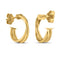 Aros Cruzados de Oro Amarillo de 14k
