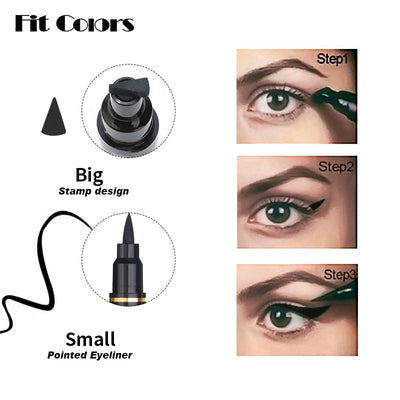 Fit Colors Double Headed Triangle Wing Seal Waterproof, Sweat-Proof And Non Smudged Liquid Eyeliner - Korvel
