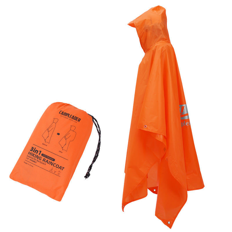 3 - in - 1 Waterproof Rain Poncho for Outdoor Use: Motorcycle, Camping, Hiking & Travel - Korvel