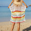 Cutout Striped Cover-Up with Tassel - Korvel