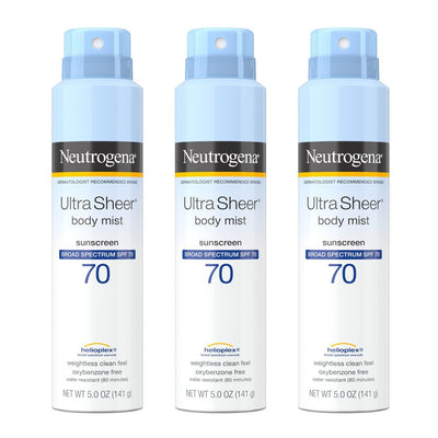 Neutrogena Ultra Sheer Body Mist Sunscreen Spray SPF 70