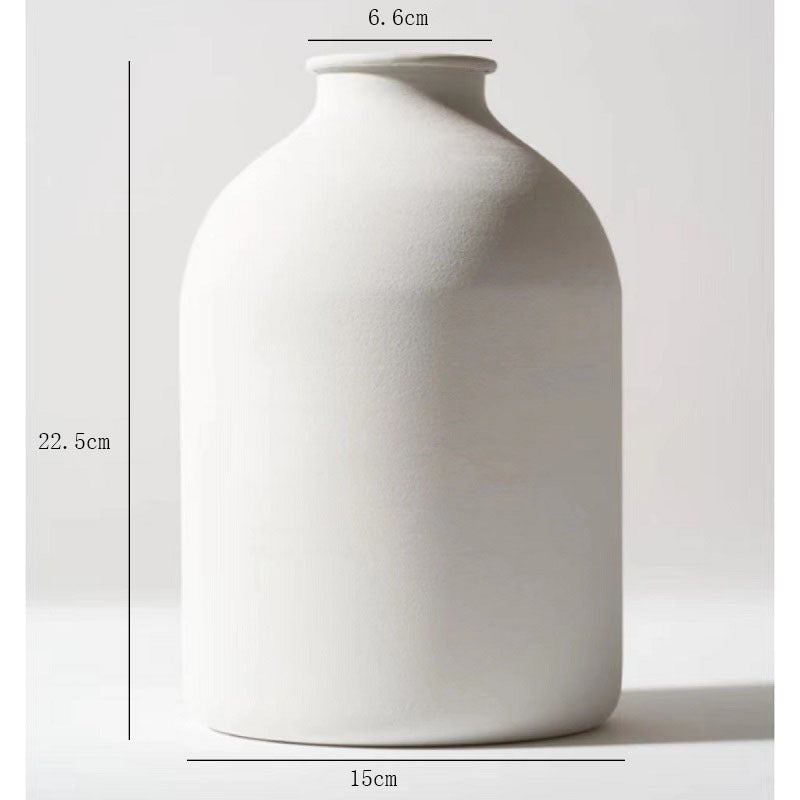 Elegant Matte Black Metal Vase for Home Decor