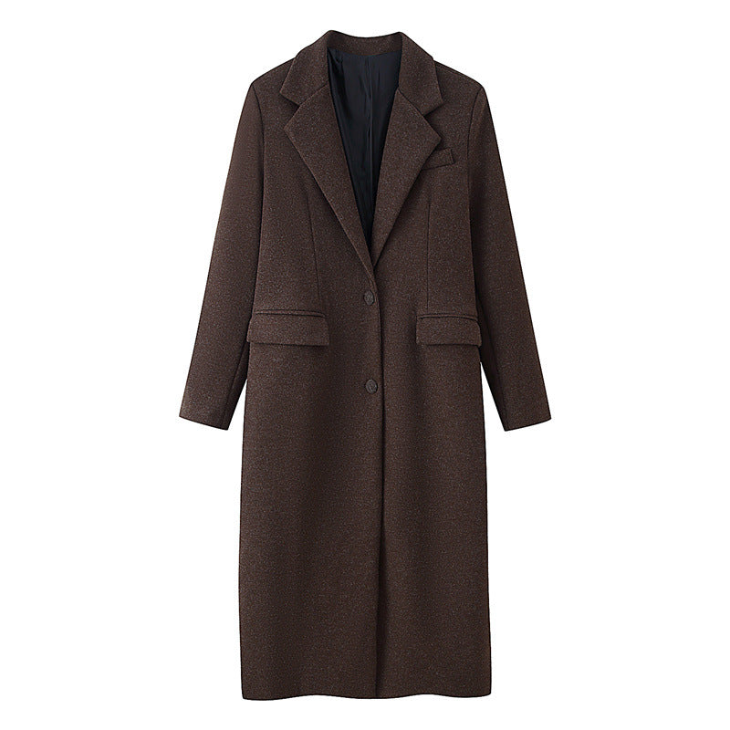 Manteau en laine uni élégant pour femmes