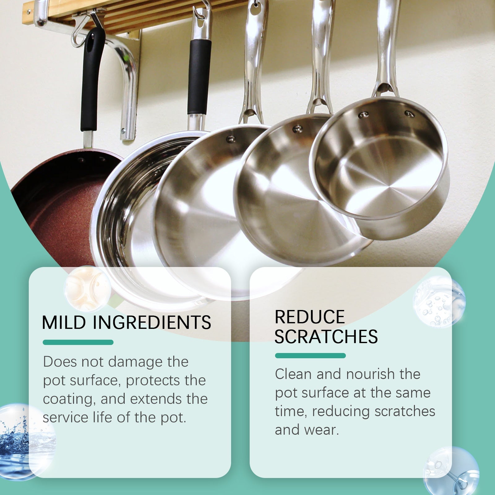 Pan Bottom Cleaner Clean Kitchen Utensils Pan Bottom Grease And Dirt Clean Polishing Anti-Rust Multi-Effect Cleaning Liquid - Korvel