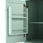 Kitchen trolley, cabinet door internal storage rack with storage cabinet and 3 dining room drawers, mint green - Korvel