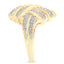 Anillo de cóctel de diamantes en oro amarillo de 10K - Talla 8