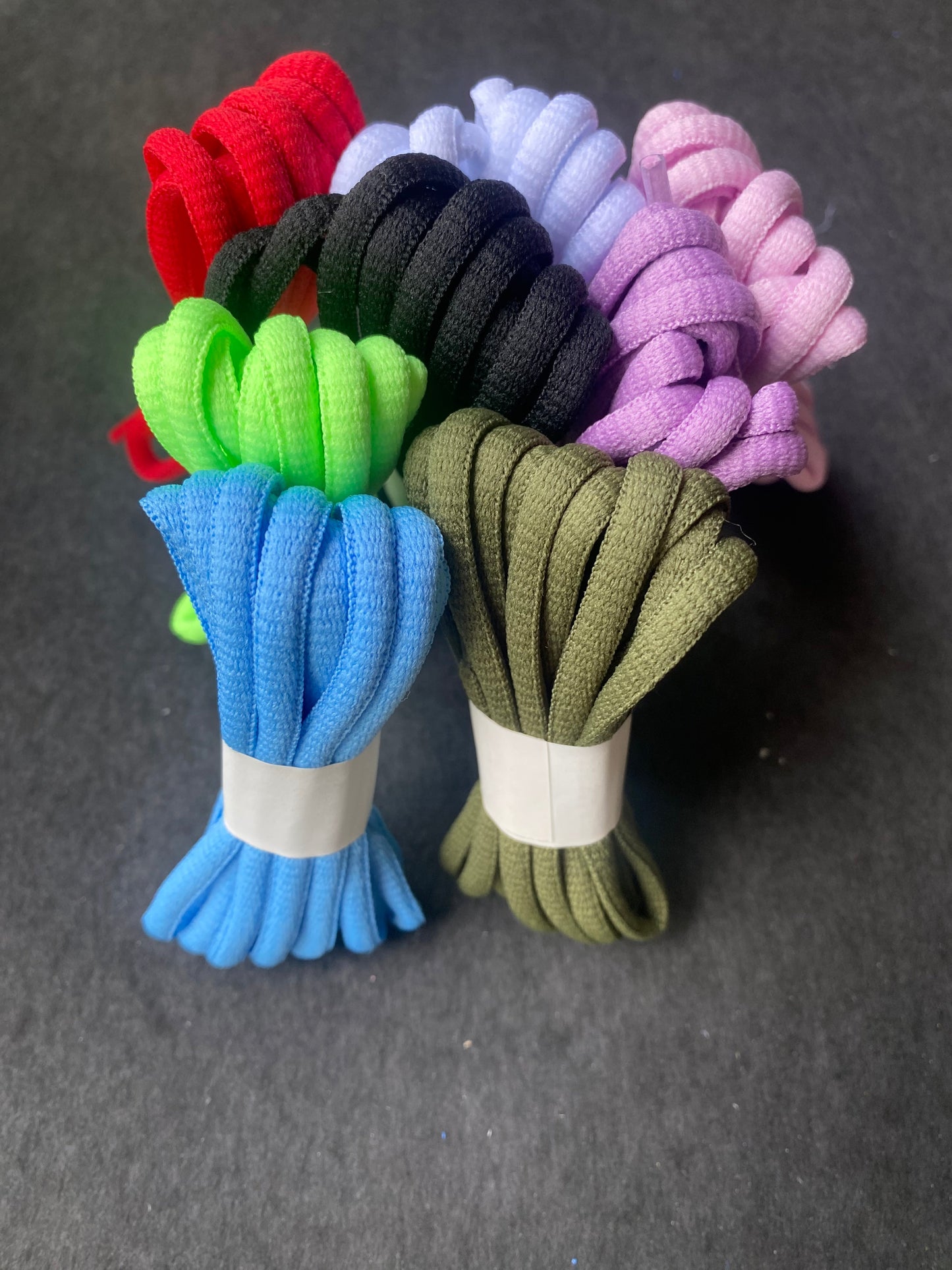 8 pairs of 8-color shoelaces - semi-circular - Korvel