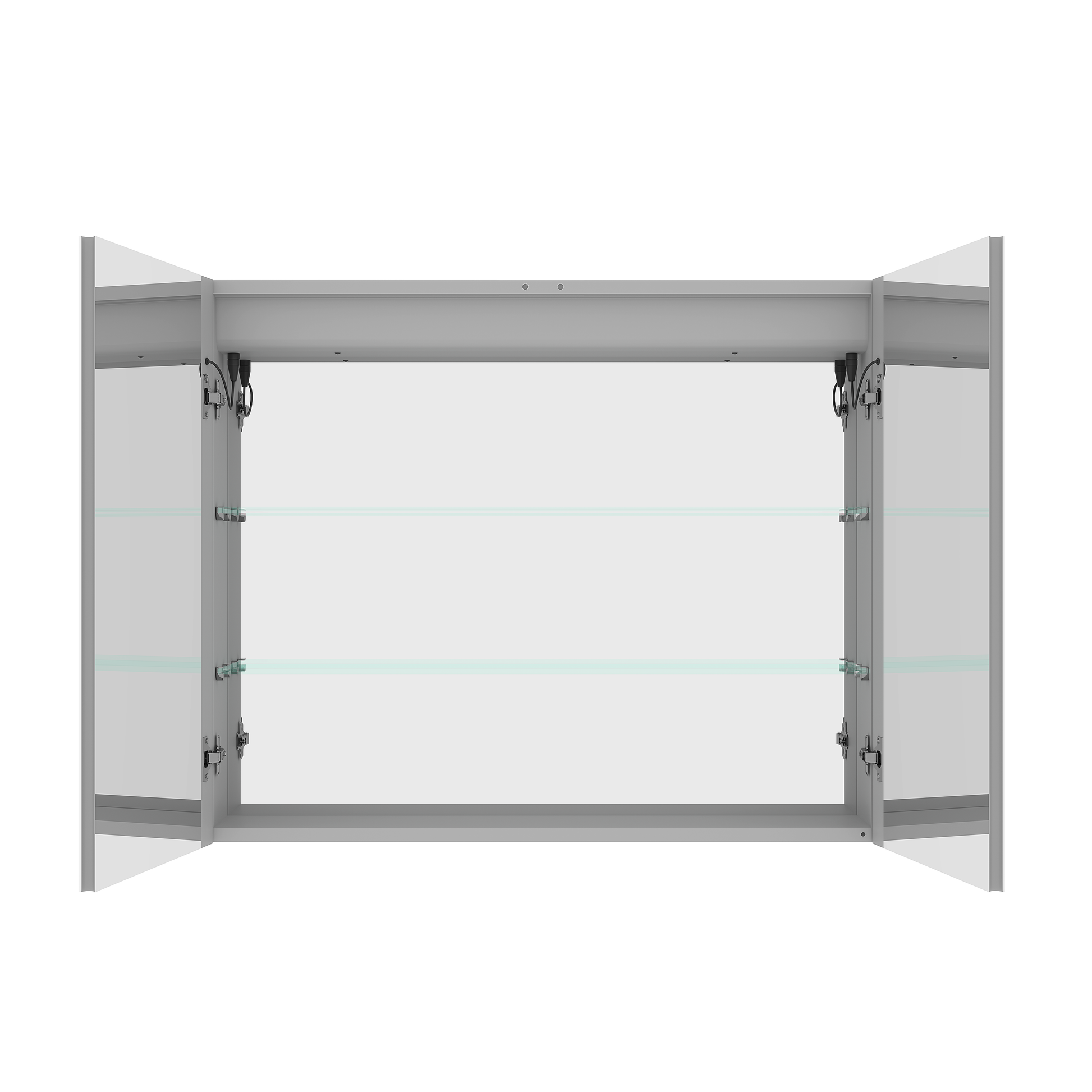 36 x 30 inch Medicine Cabinet with LED Vanity Mirror Anti-Fog  Recessed or Surface Mount Waterproof DimmableAluminum 3000K~6000K Lighted Double Door Bathroom Cabinet with Touch Switch - Korvel