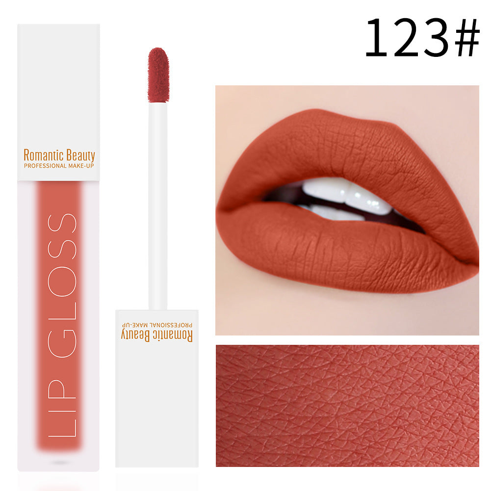 Romantic Beauty Velvet Matte Lip Glaze Non-Stick Lip Gloss - Korvel