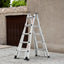 Aluminum Multi-Position Ladder with Wheels - 22 FT, 300 lbs Capacity