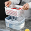 Kitchen food sealed preservation box fruit and vegetable drainage plastic storage box with lid - Korvel