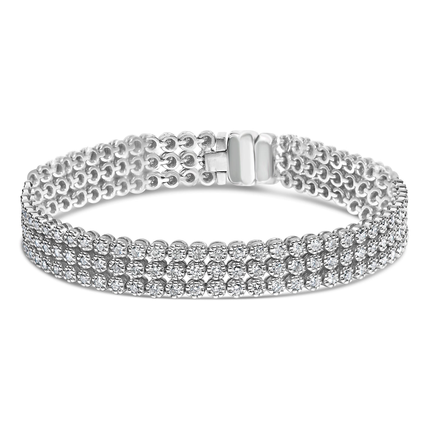 Pulsera de tenis de diamantes de 5.00 Cttw en oro blanco de 18K - 7.25"