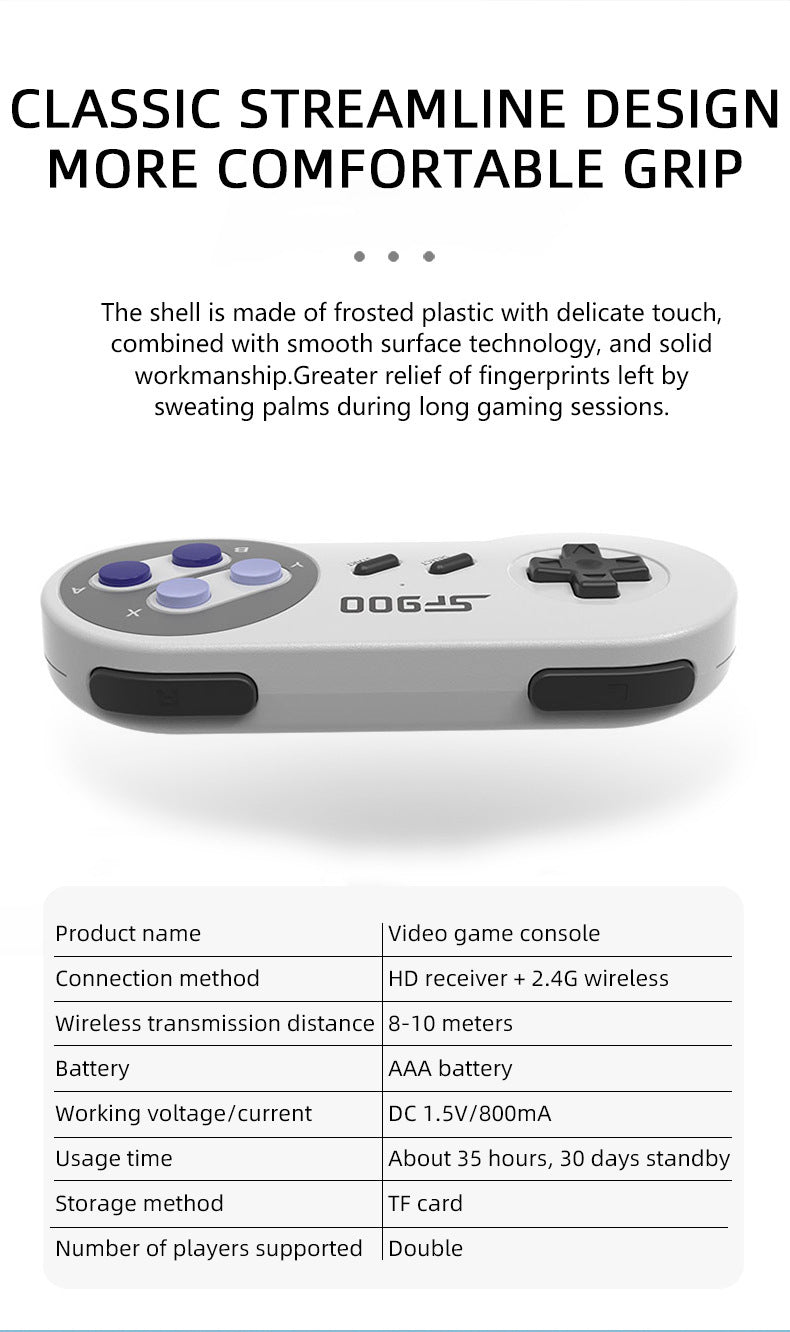 SF900 Sega MD Home TV Game Console for Two People 2.4 Wireless HDMI HD Game - Korvel