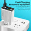 3USB-2.1A Multi Port Mobile Phone Charger Smart Travel Charging Head - Korvel